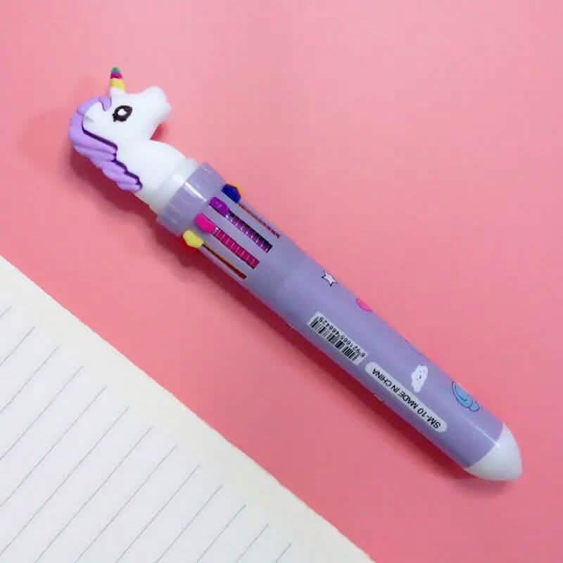 10 Color Ballpoint Pen Kawaii Stationery Cute Pen