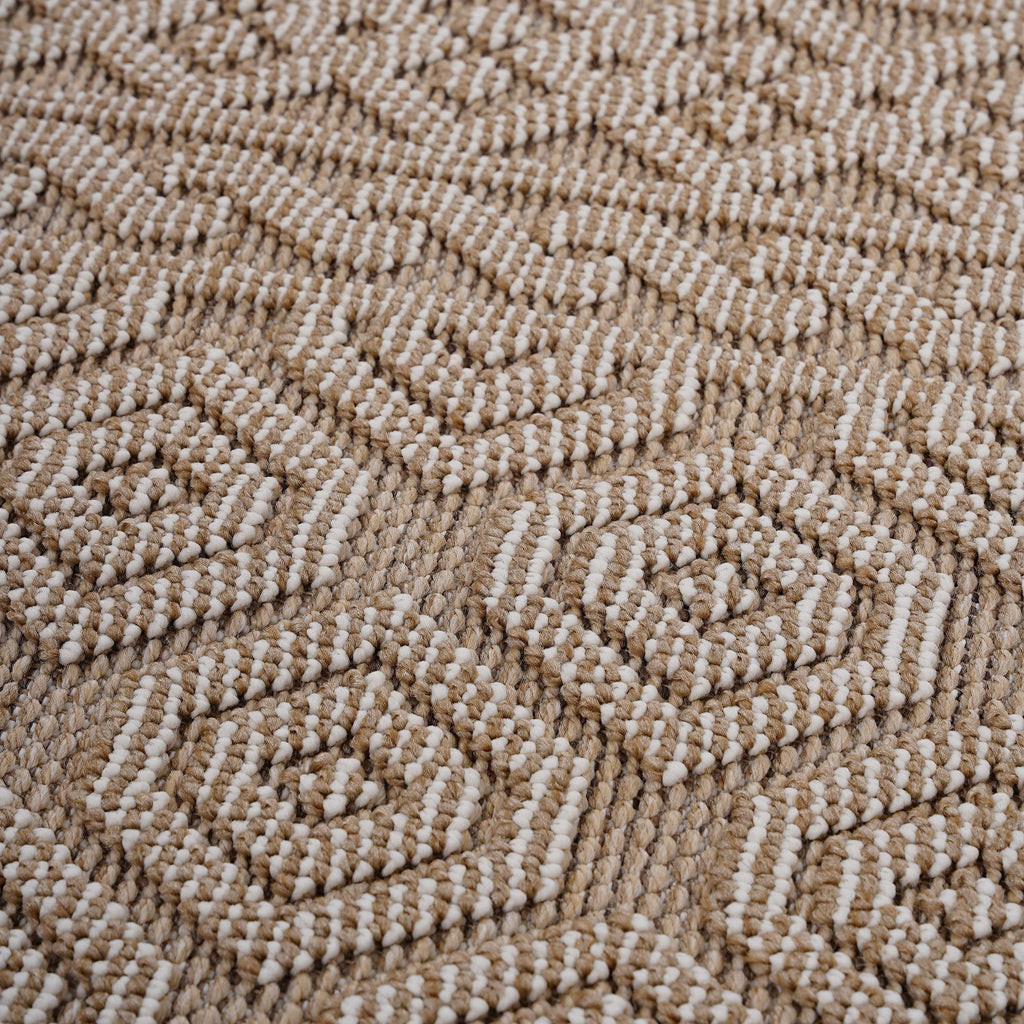 NAAR Guros Collection 6X9 Mocha / Geometric Indoor / Outdoor Area Rug