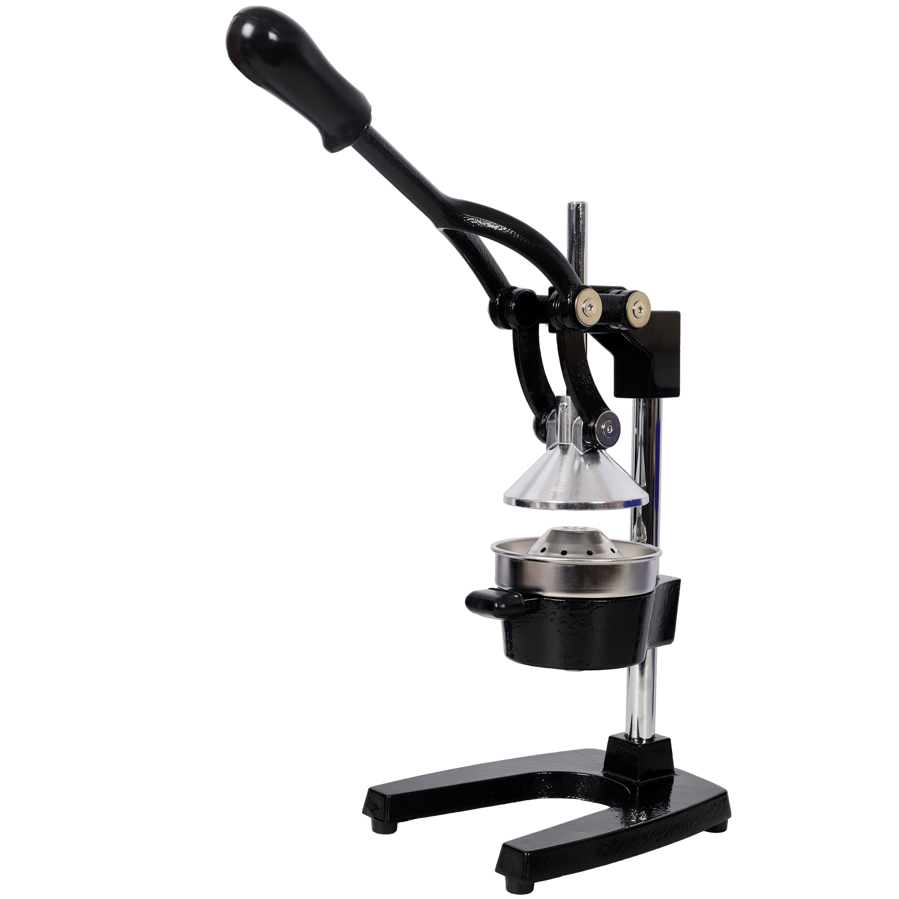 Cast Iron Citrus Juicer , Extra-Large Commercial Grade Manual Hand Press , Heavy Duty Countertop Squeezer for Fresh Orange Juice,Black Color