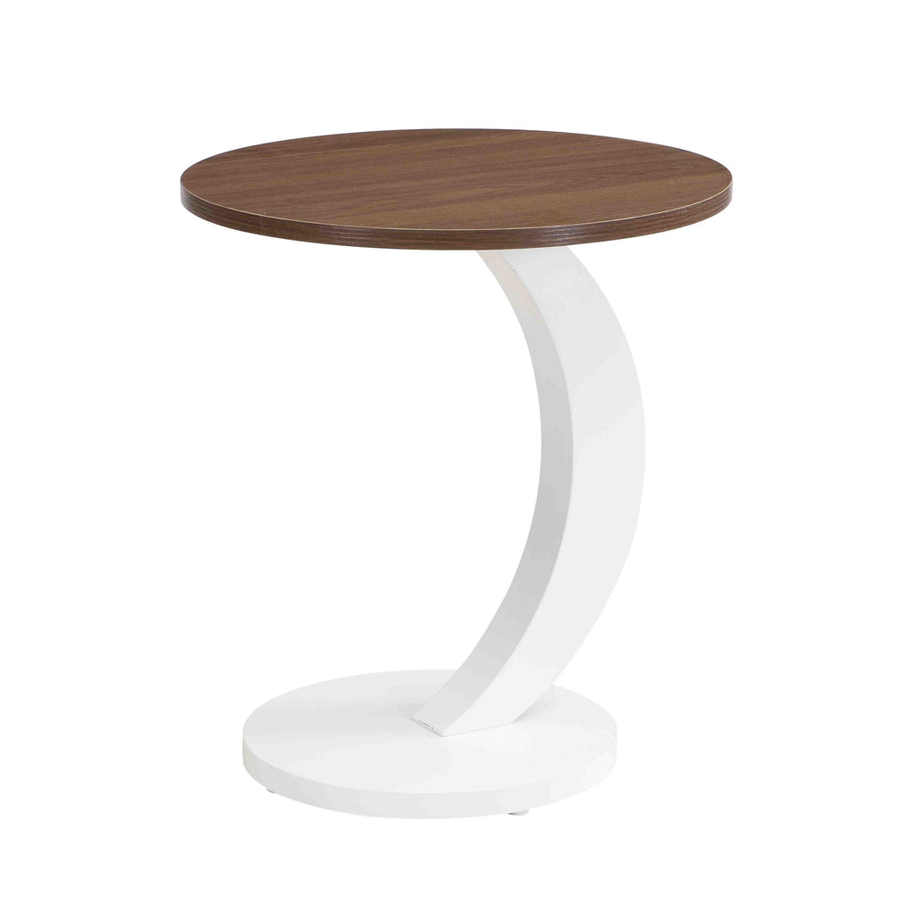 White Nesting Coffee Table Set of 2, Oral and Round Coffee Table Set, Table for Living Room, Large 47.24'', Small 19.69''