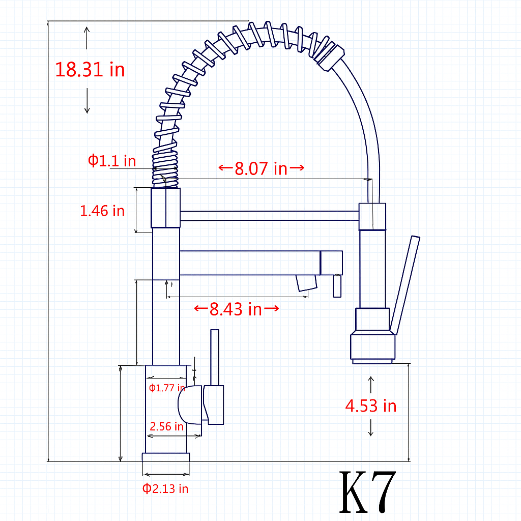 Kitchen Faucet with Pull Down Sprayer, Touch On Single Handle 2- Function Stainless Steel Spring Neck, Single Hole Installation for Residential, Commercial, RV, Bar & More, Matte Black