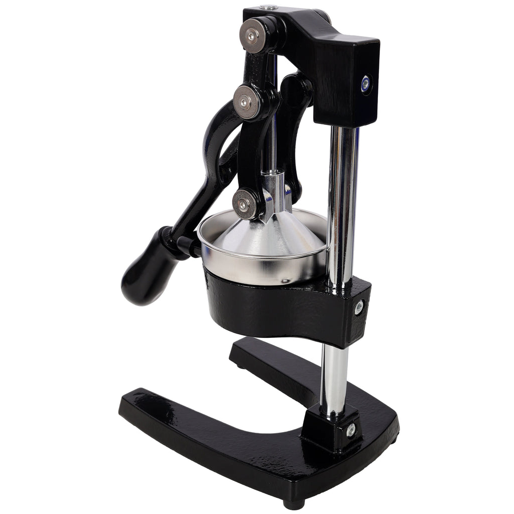 Cast Iron Citrus Juicer , Extra-Large Commercial Grade Manual Hand Press , Heavy Duty Countertop Squeezer for Fresh Orange Juice ,Black Color