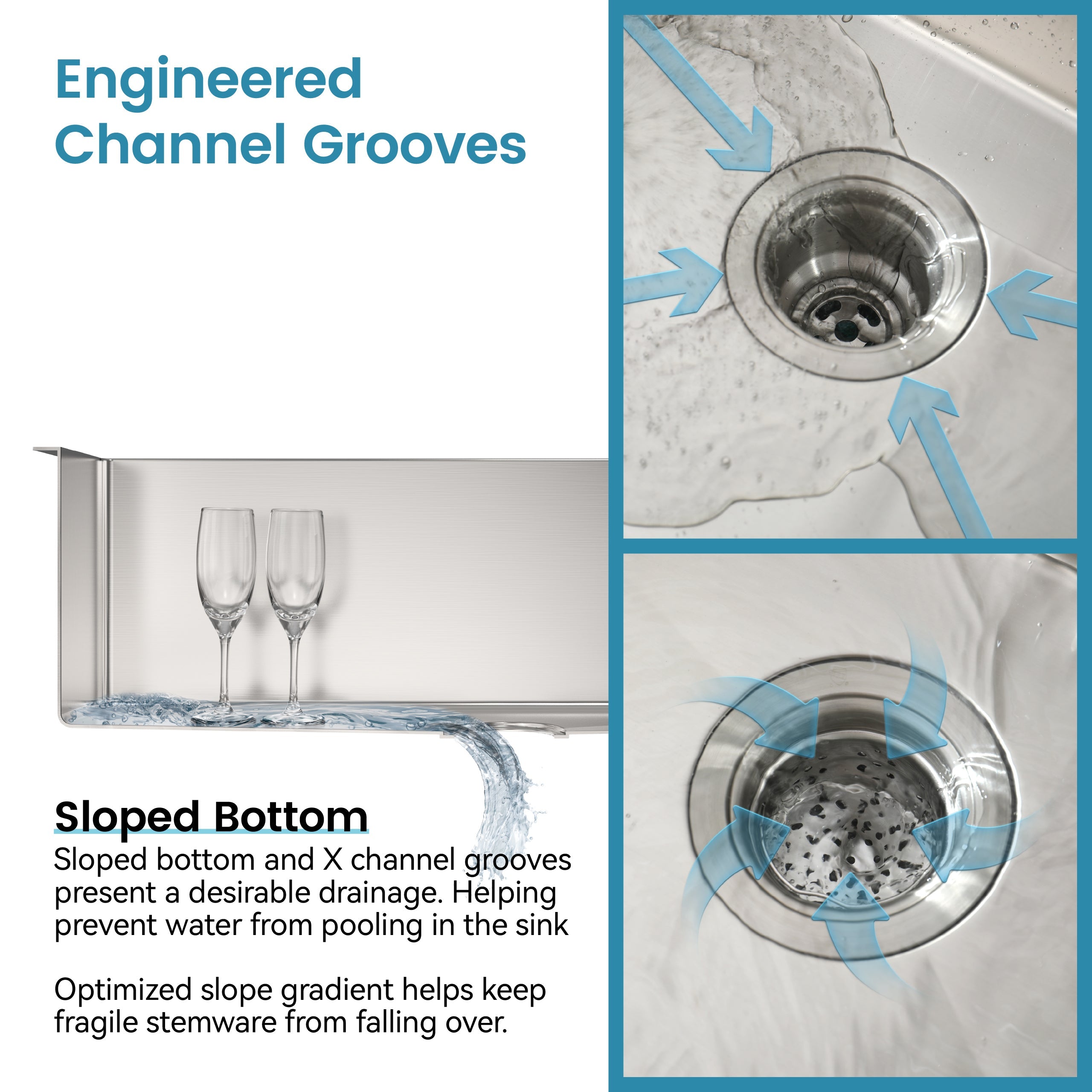 Stainless Steel Kitchen Sink, 33″x22″ Single Bowl, Overmount Handmade Sink in Brushed, with Cutting Board, Colander, SS-BR01D-332208