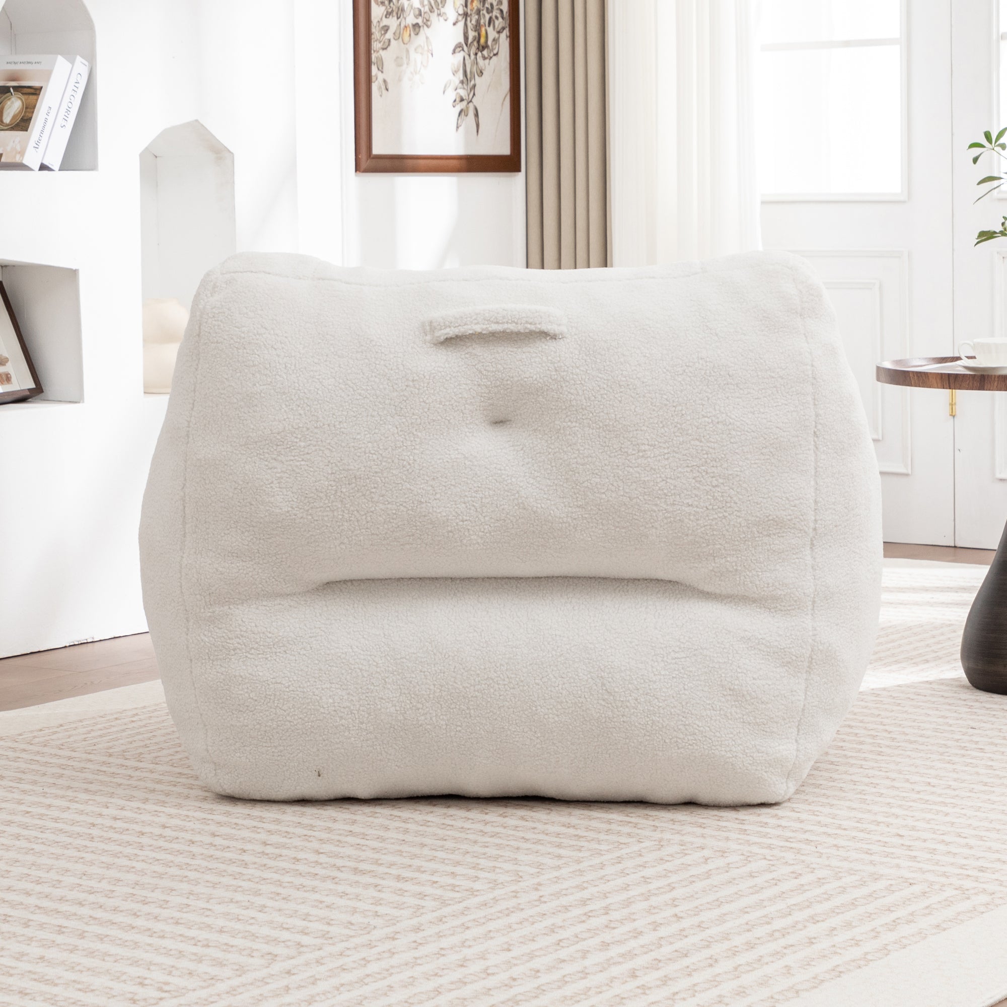 Bean Bag Chair, Bean Bag Sofa Chair with Armrests Stuffed High-Density Foam, Lazy Sofa Comfy Chairs BeanBag Chair for Adults in Living Room,Bedroom Reading