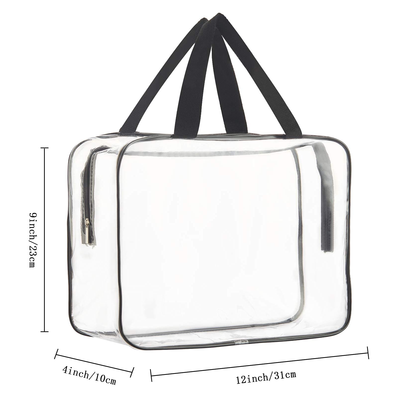 HAOGUAGUA 2-Piece Large Clear Waterproof Makeup Cosmetic Organizer Bag
