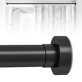 HTZON Adjustable Tension Shower Curtain Rod 34-43in Black Heavy Duty Iron