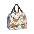 Giwawa Sloth Insulated Lunch Box 8 Capacity Blue Cartoon Animal Flower Trees