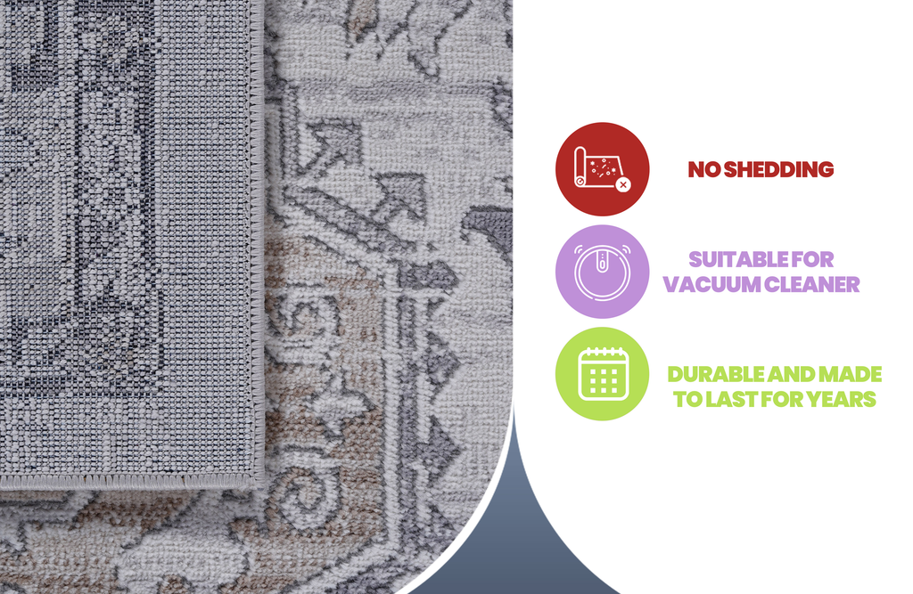NAAR MARFI Collection 2X8 Ivory / Beige / Oriental Runner Rug