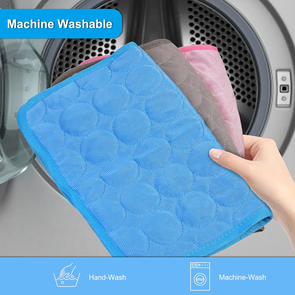2PCS Summer Cooling Mat for Small Animals Bunny Guinea Pig 15.8x11.8 Grey