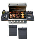 OURCABECUE Silicone Griddle Tools Mat Blackstone Gray 2PCS BBQ Utensils Holder