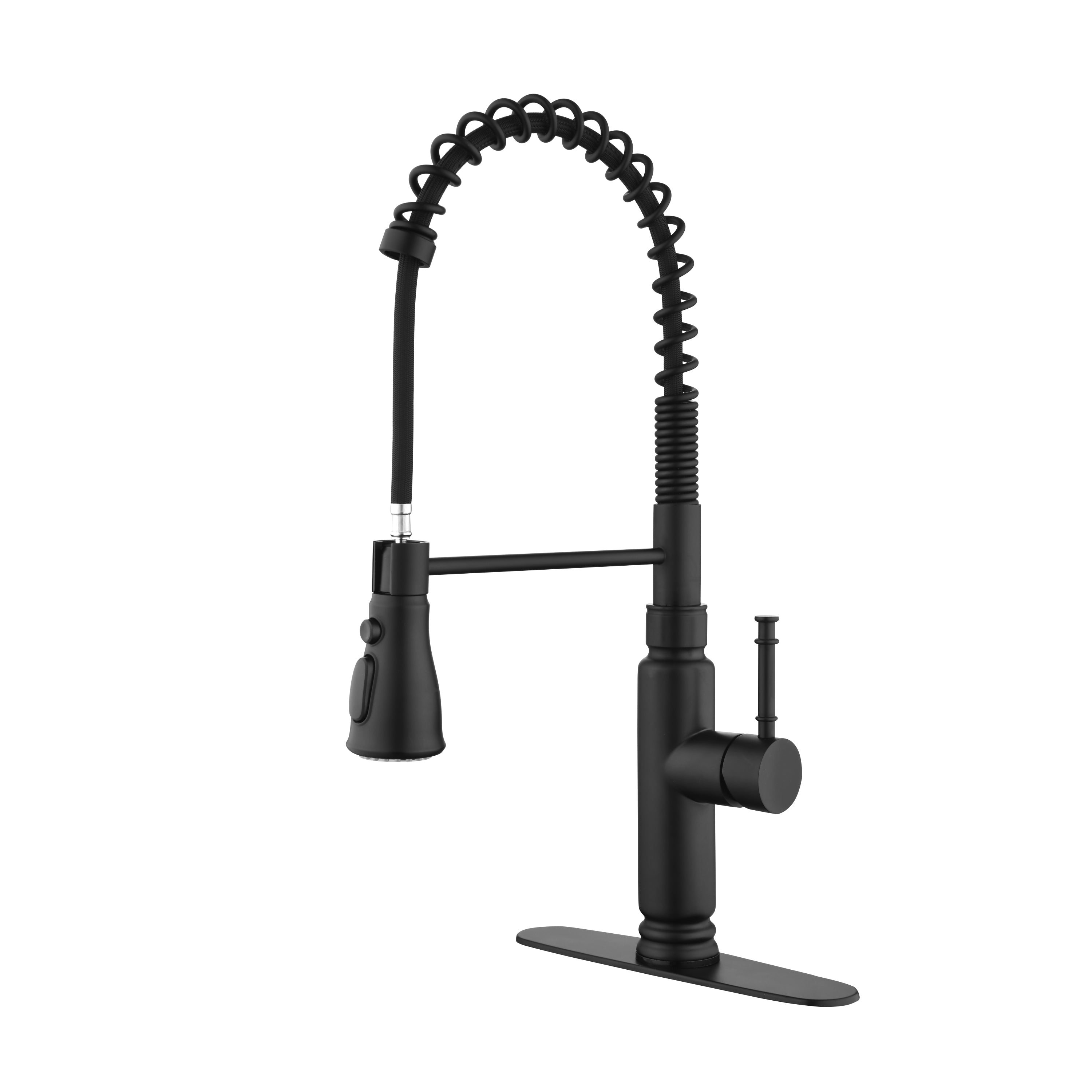 Kitchen Faucets Single Handle Pull Down Sprayer Spring Kitchen Sink Faucet