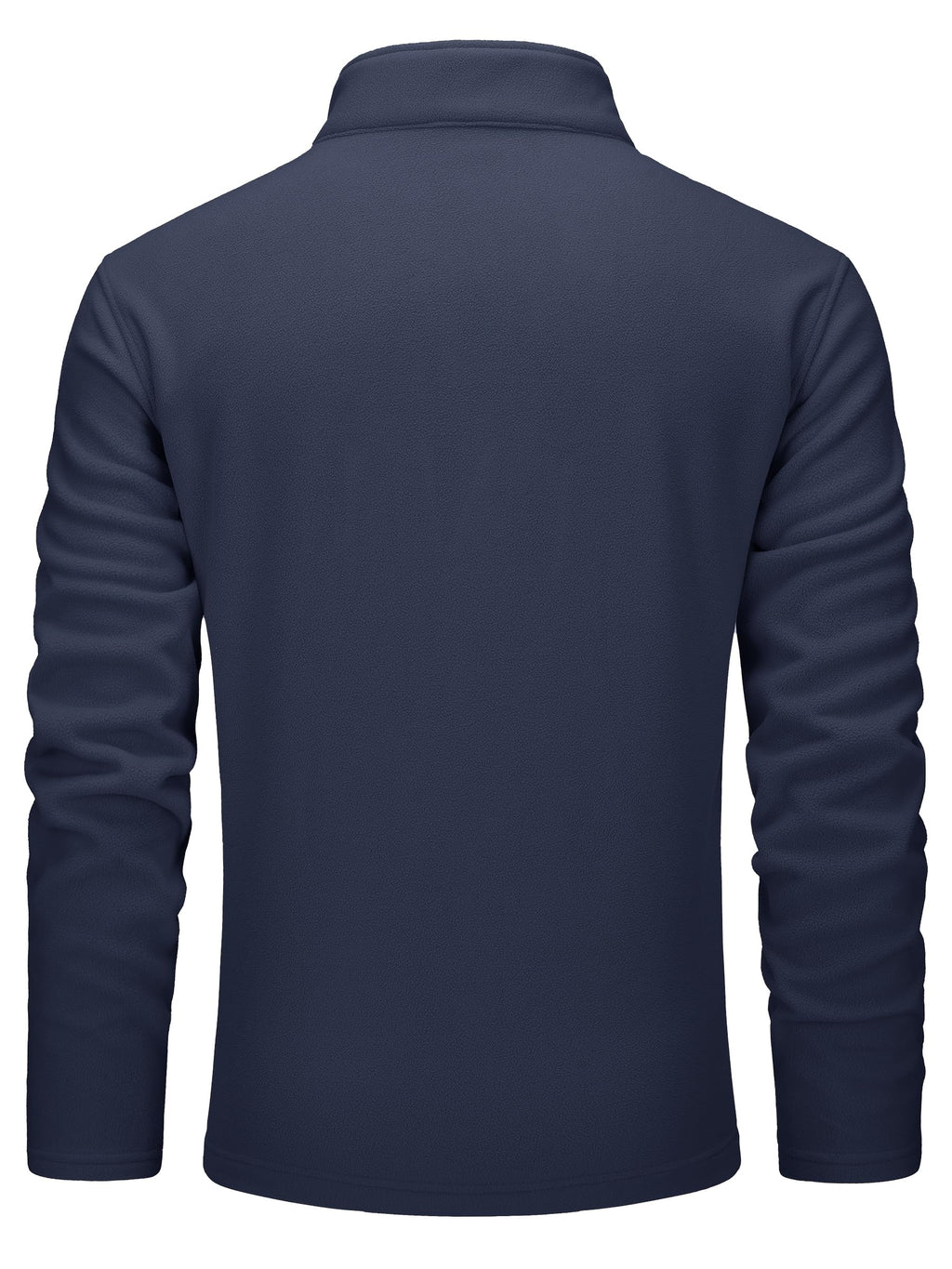 KEFITEVD Mens Quarter Zip Pullover Stand Collar Fleece Sweater Navy Size XL