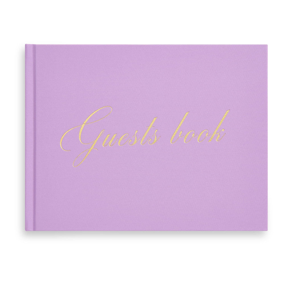 &And Per Se Purple Wedding Guest Book Hardcover Memory Keepsake Album