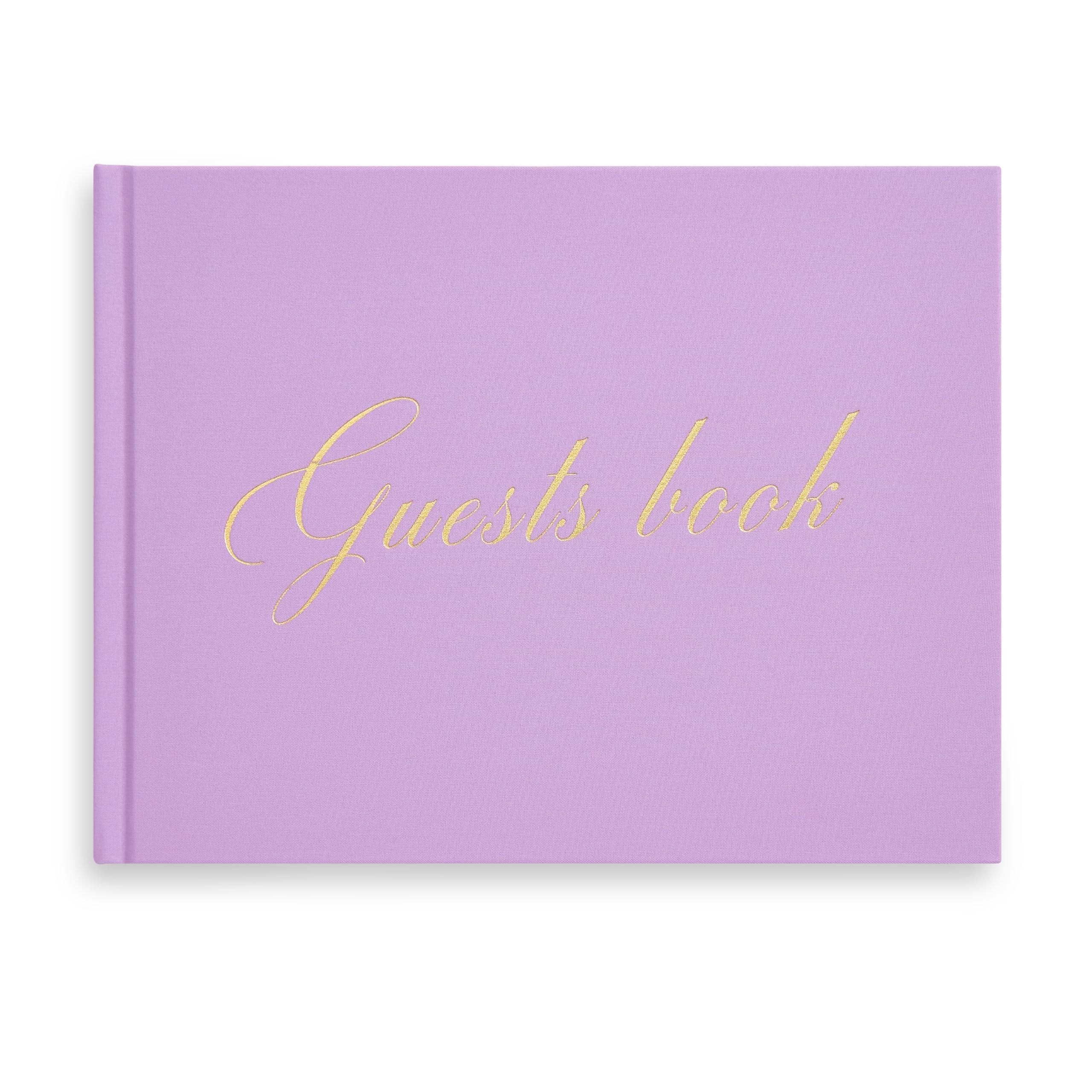&And Per Se Purple Wedding Guest Book Hardcover Memory Keepsake Album
