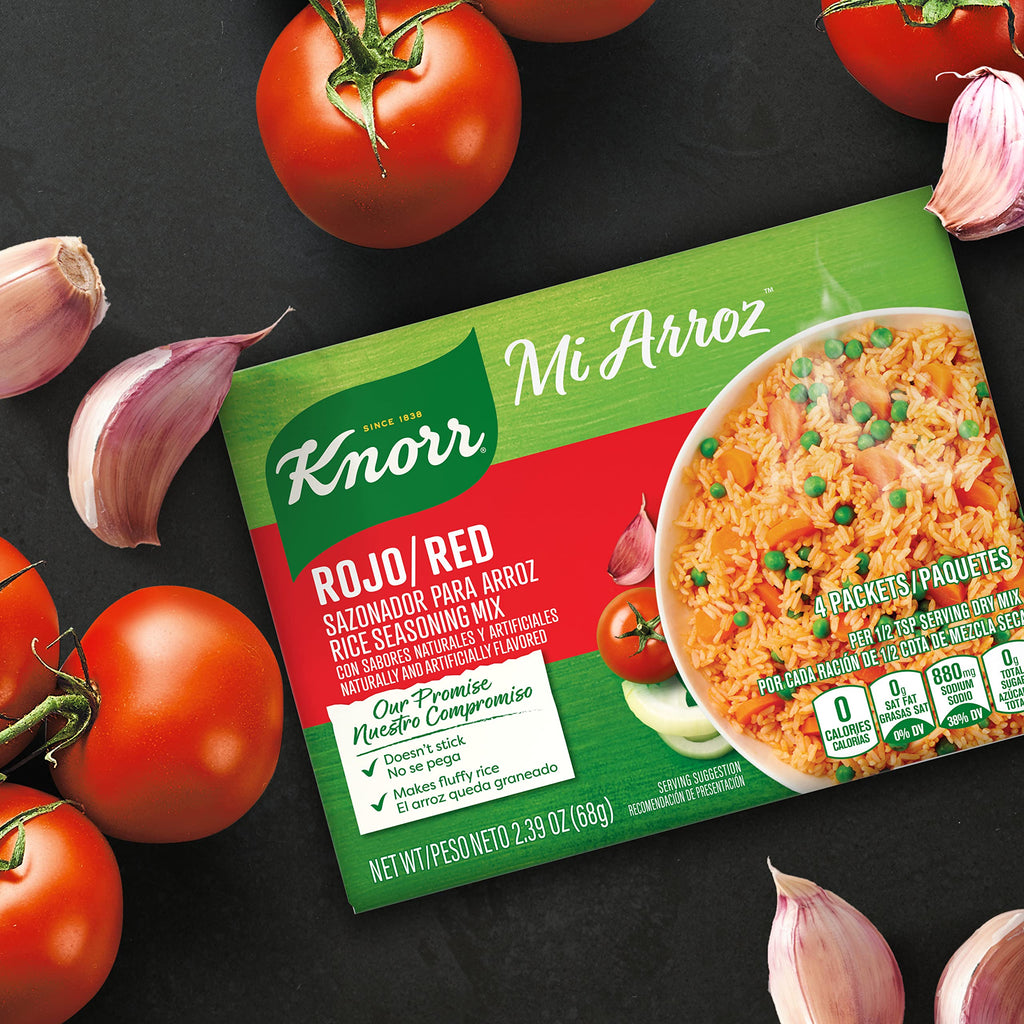BestBy03/26 Knorr Mi Arroz Rice Seasoning Mix Red 2.39oz 4 Count Pack of 12