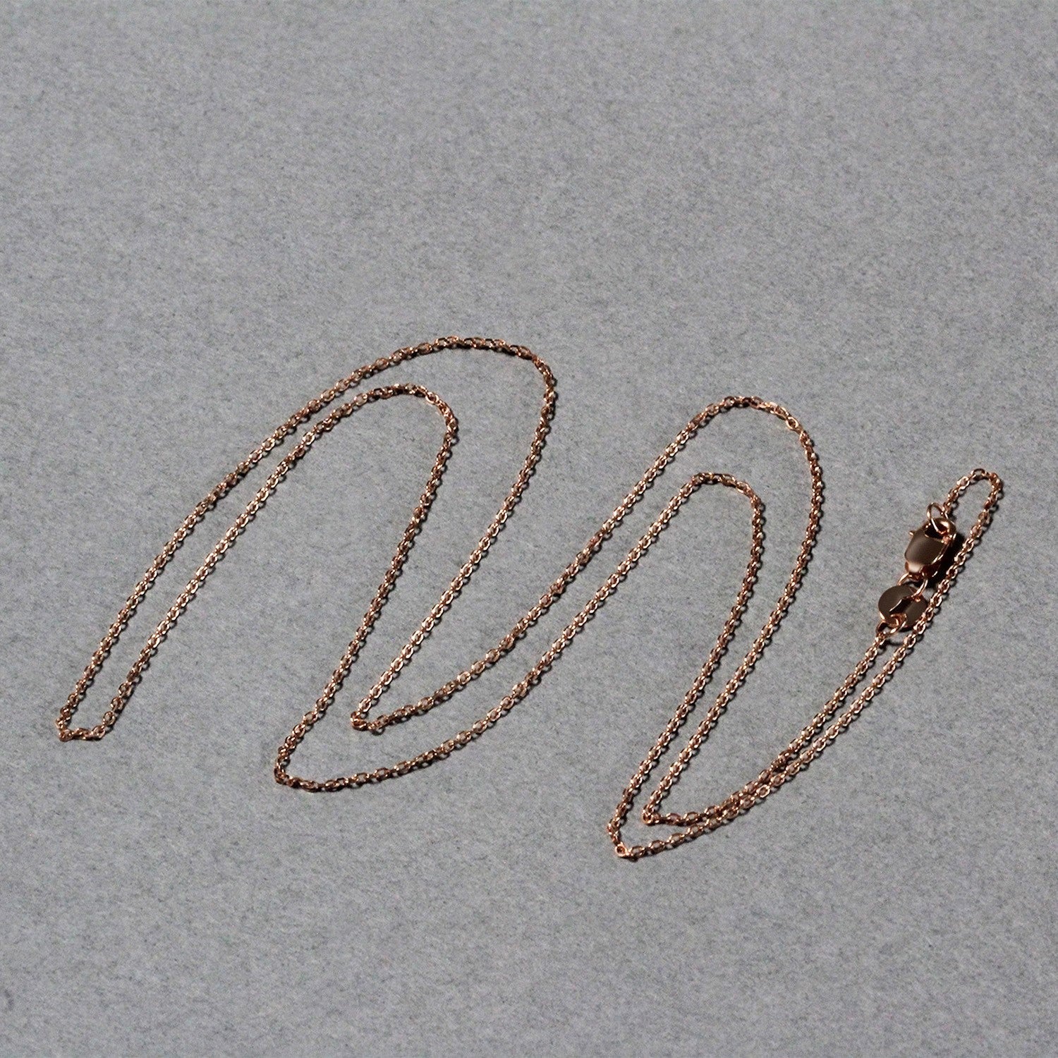 Diamond Cut Cable Link Chain in Rose Gold (0.87 mm)
