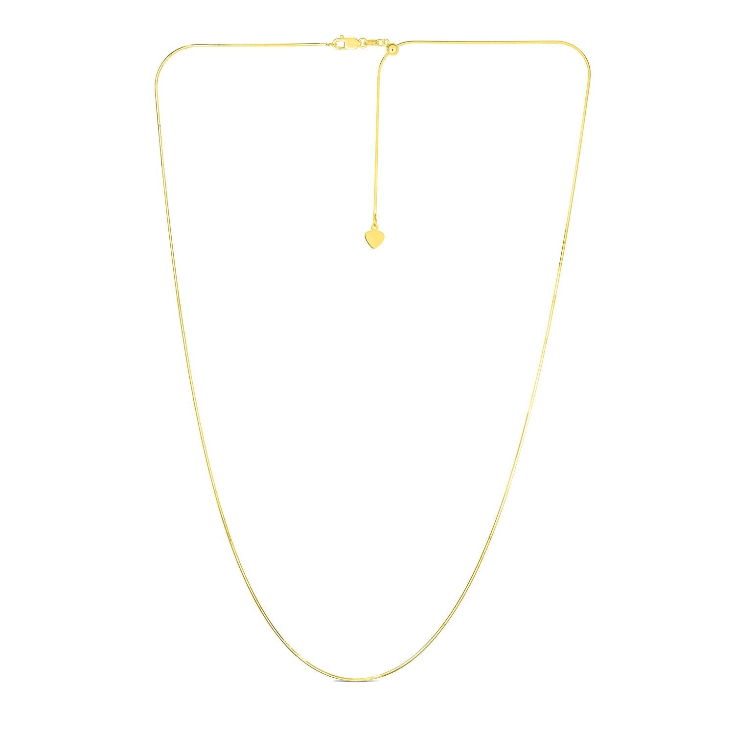 14k Yellow Gold Adjustable Snake Chain (0.80 mm)