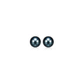 14k Yellow Gold Cultured Black Pearl Stud Earrings (6mm)
