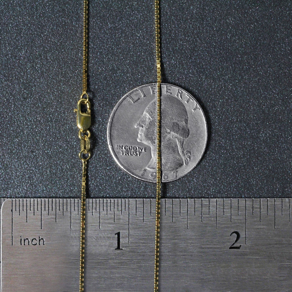18k Yellow Gold Classic Box Chain (0.85 mm)