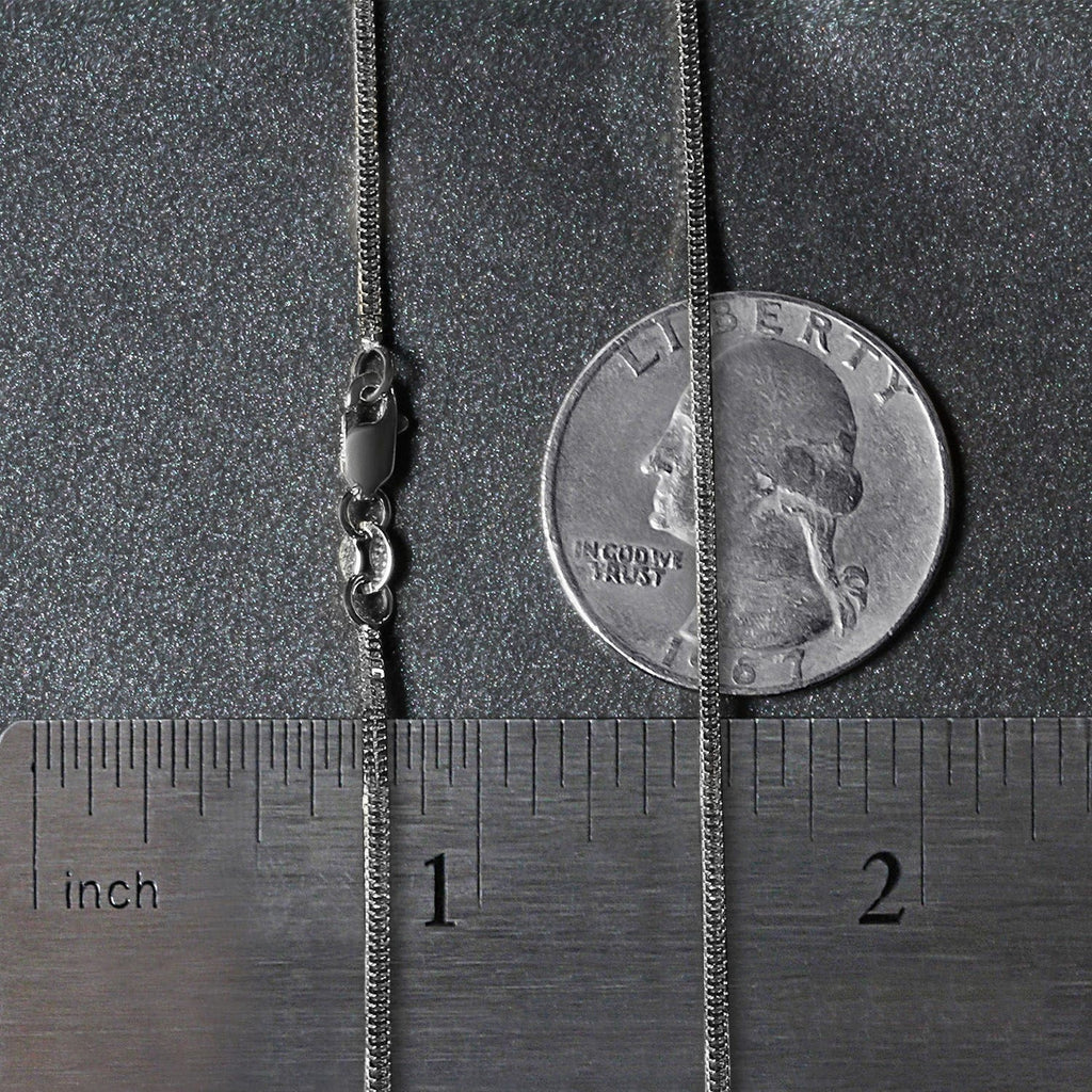 14k White Gold Milano Chain (1.10 mm)