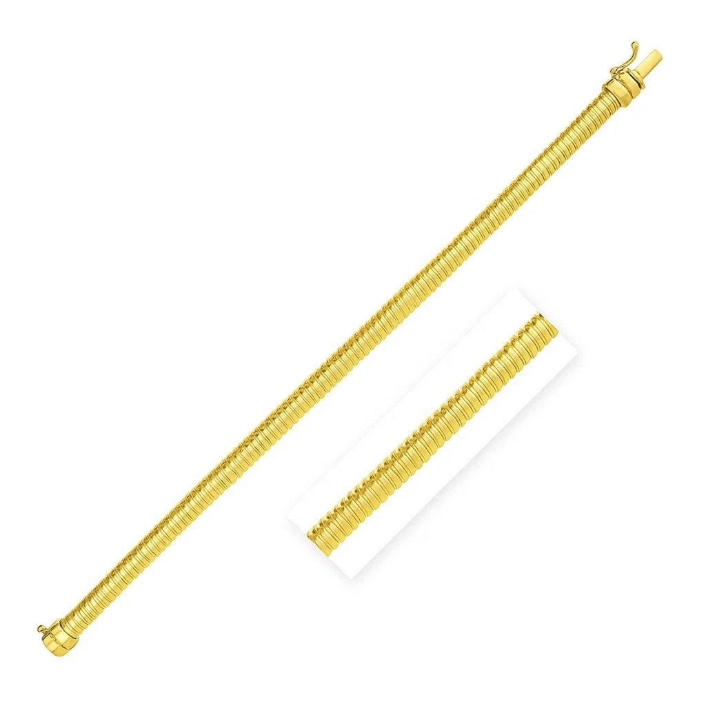 Tubogas Bracelet  in 14K Yellow Gold (5.00 mm)