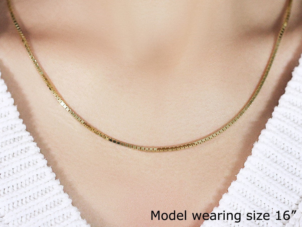14k Yellow Gold Semi Solid Box Chain (1.80 mm)
