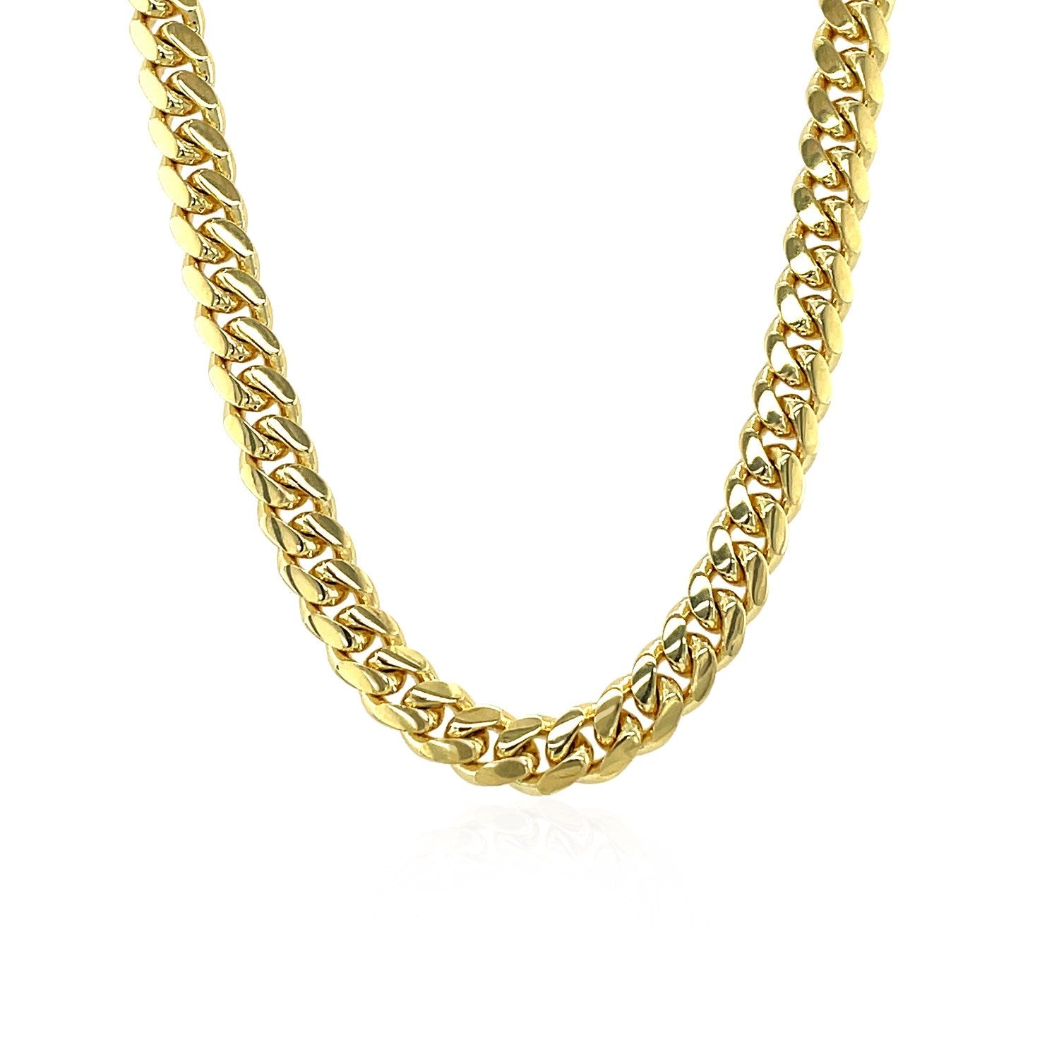 14k Yellow Gold Classic Miami Cuban Solid Chain (5.00 mm)