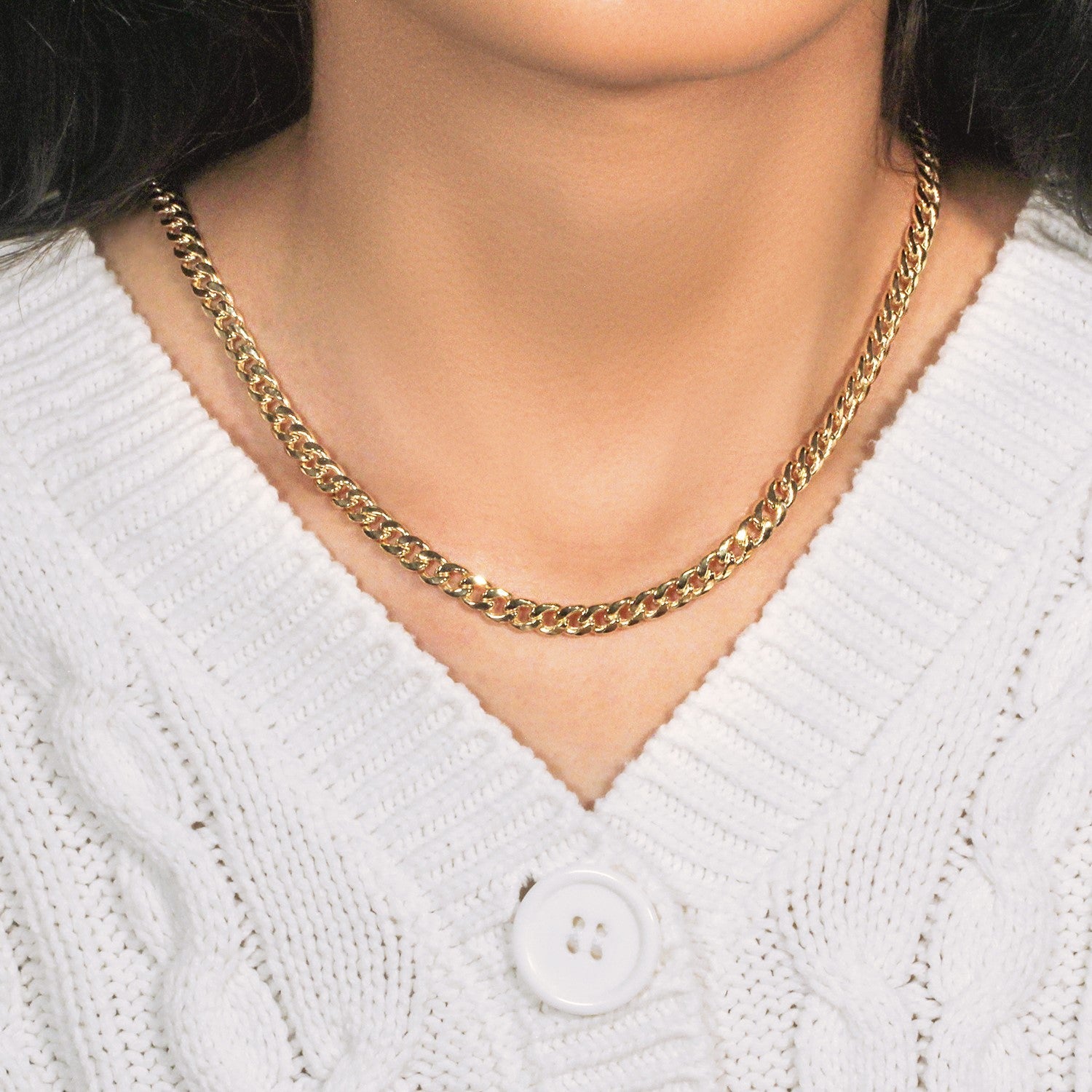 14k Yellow Gold Miami Cuban Semi Solid Chain (5.50 mm)