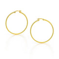 10k Yellow Gold Polished Hoop Earrings (3x25 mm)