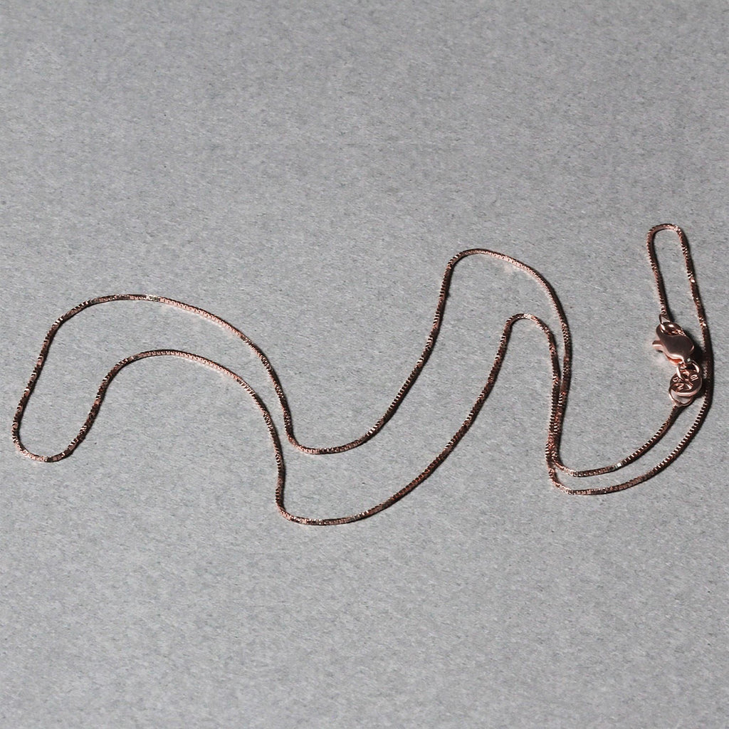 14k Rose Gold Classic Box Chain (0.60 mm)