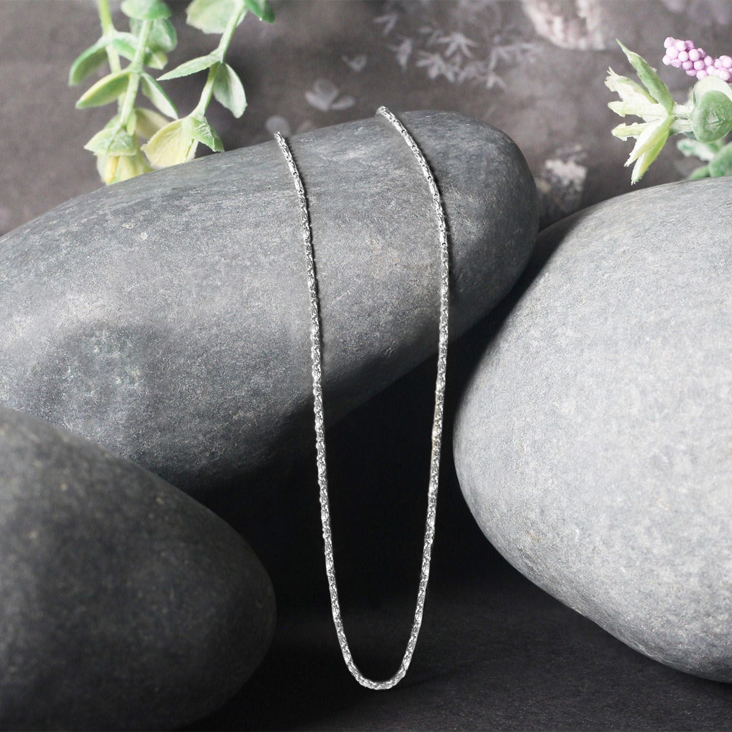 14k White Gold Lumina Pendant Chain (0.90 mm)