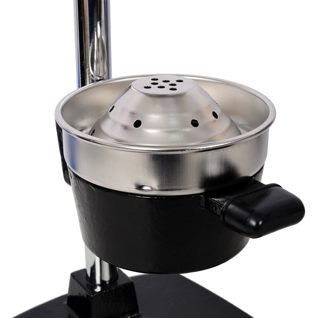 Cast Iron Citrus Juicer , Extra-Large Commercial Grade Manual Hand Press , Heavy Duty Countertop Squeezer for Fresh Orange Juice,Black Color
