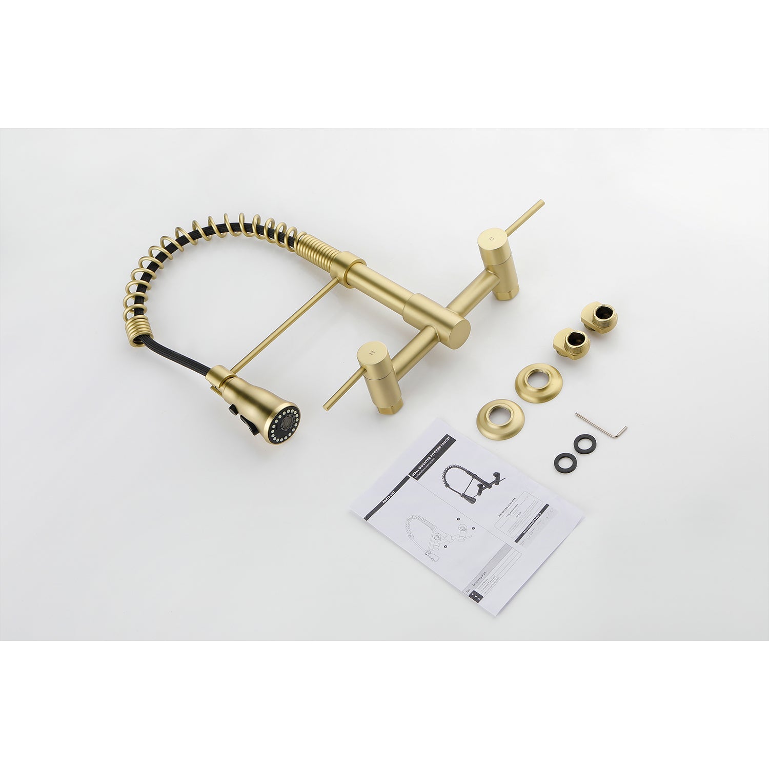 3 Functions Wall Mounted Bridge Kitchen Faucet