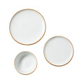 12 PCS Dinnerware Set Ceramic Plates and Bowls Sets Service for 4 White