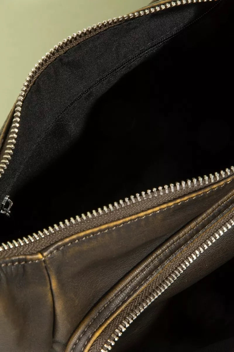 Fame Multi Pocket Leather Shoulder Bag