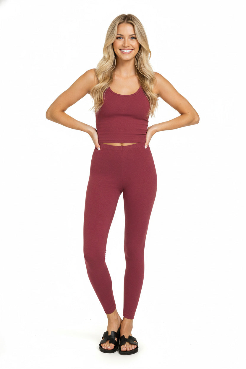 Zenana Premium Cotton Full Length Leggings