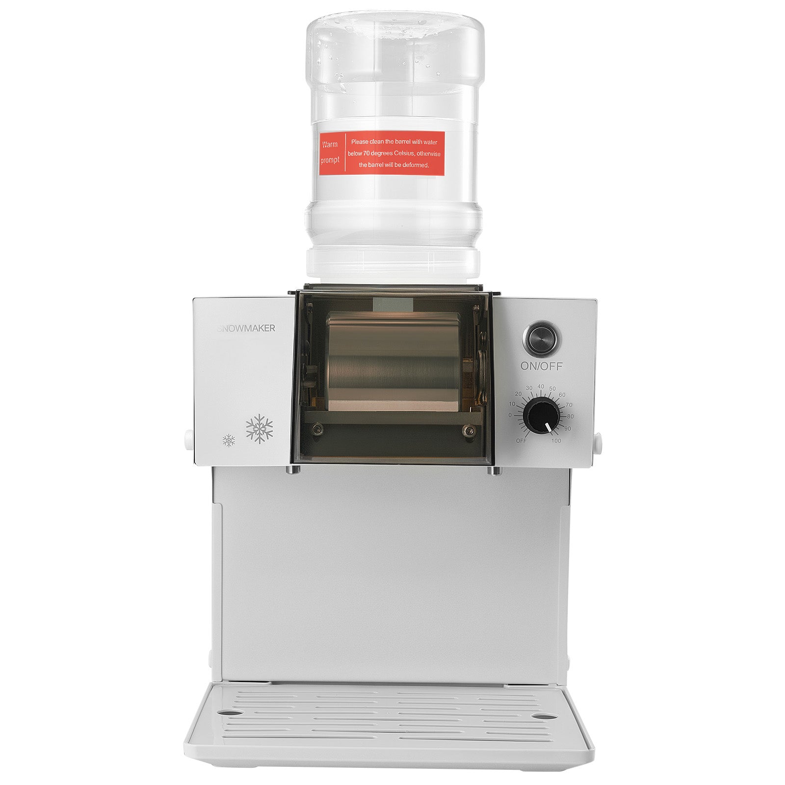Snowflake Ice Machine, 132LBS/24H Snowflake Ice Maker, Ice-Shaver Machine with Stainless Steel Blade, Electric Snow Cone Maker with 0.48Gal Tank, 90S Fast Pre-Cooling, for Home & Small Gathering