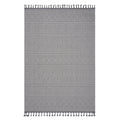 NAAR Guros Collection 4X6 White / Geometric Indoor / Outdoor Area Rug