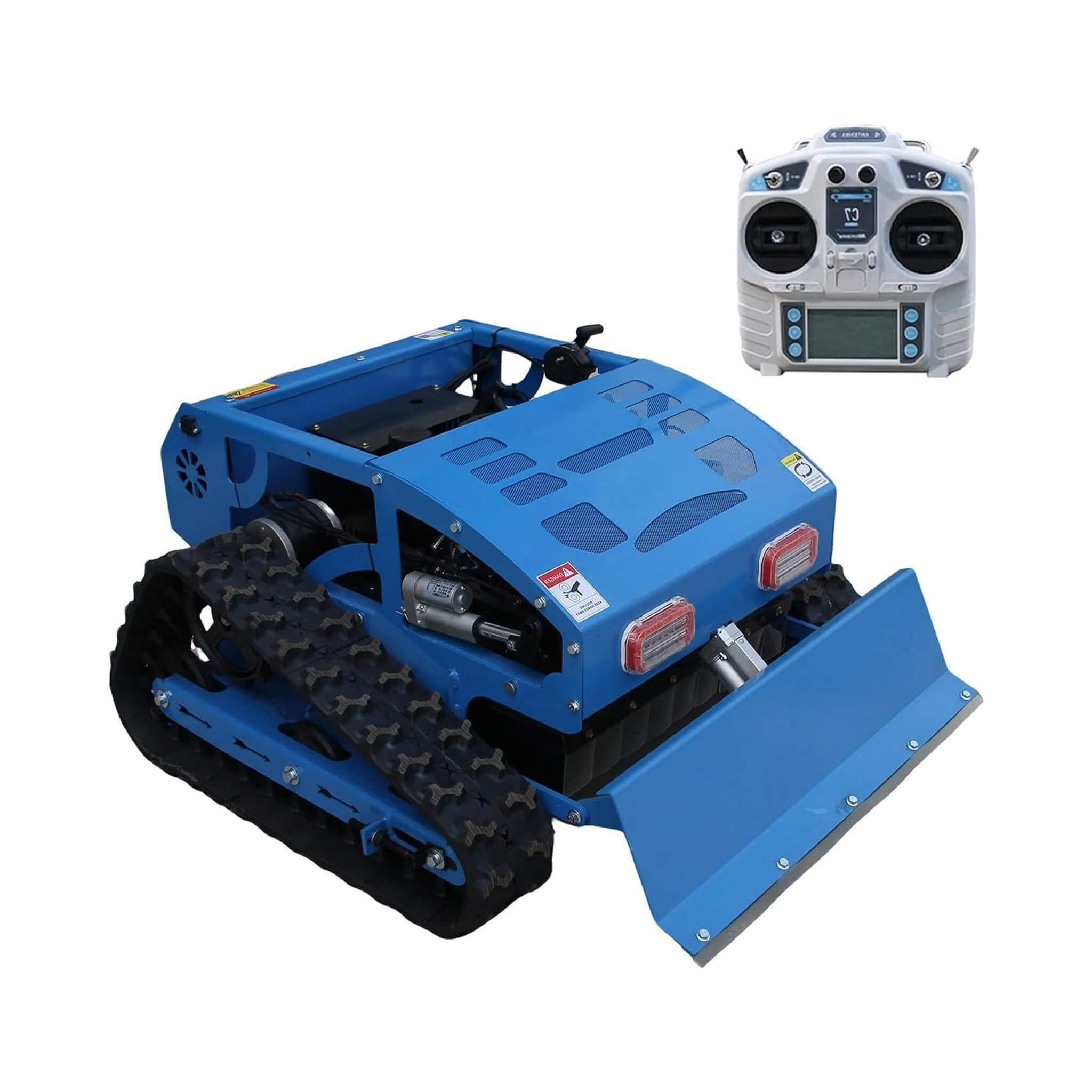 OVK Heavy-Duty 21-Inch 9HP Commercial Remote-Controlled Robotic Lawn Mower With Tracks And Plow (SAK26583)