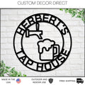 Beer Tap Sign, Personalized Bar Sign, Bar Signs, Personalized Signs, Bar Decor, Man Cave, Custom Gift, Father's Day Gift, Custom Bar Sign