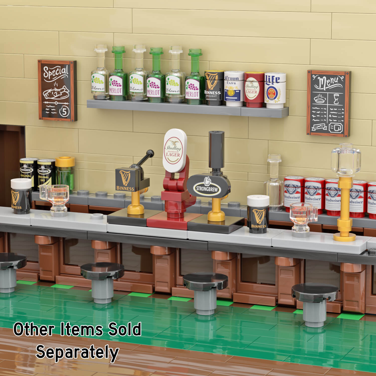 Binness Beer Tap - Bar / Pub - Pint / Drink Custom Printed - Custom Set Made Using LEGO® Parts
