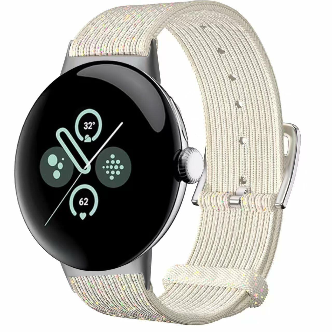 SKCC Knitted Glitter Watch Bands for Google Pixel 1/2 - Women's Stylish Fit