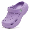 WOUEOI Toddler Garden Shoes Cartoon Slides Sandals Clogs Light Purple Size 8