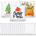 OLSUNOR 16 Pack 17.7"x17.7" White Sublimation Pillow Covers for DIY & Crafts