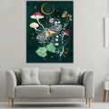 Umootek Night Jungle Tapestry Wall Hanging Darkgreen 37x29 in