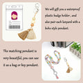 Teacher Lanyard with ID Holder Wooden Bead Silicone Boho Pendant Style E
