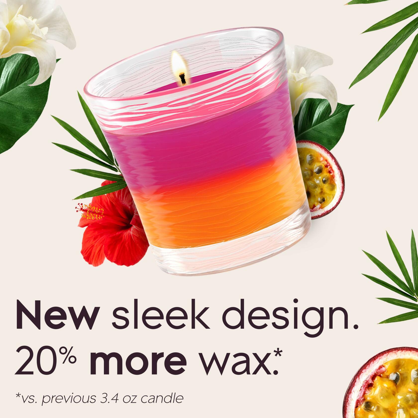 Glade 2in1 Scented Candle Jar Hawaiian Breeze & Vanilla Passion 4.08oz 2 Ct