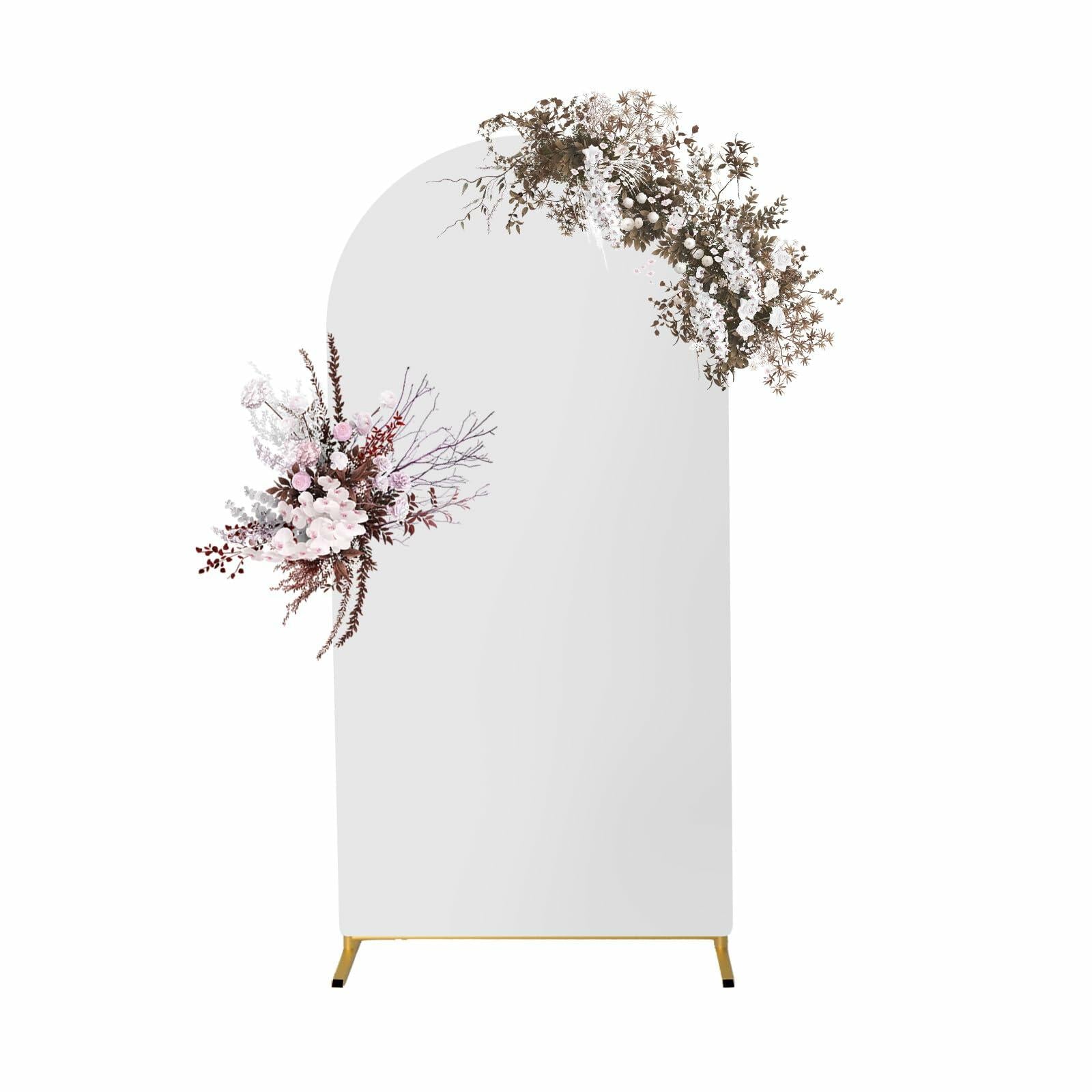 Yupend Wedding Arch Frame Metal Backdrop Stand 7.2FT Gold Balloon Arch