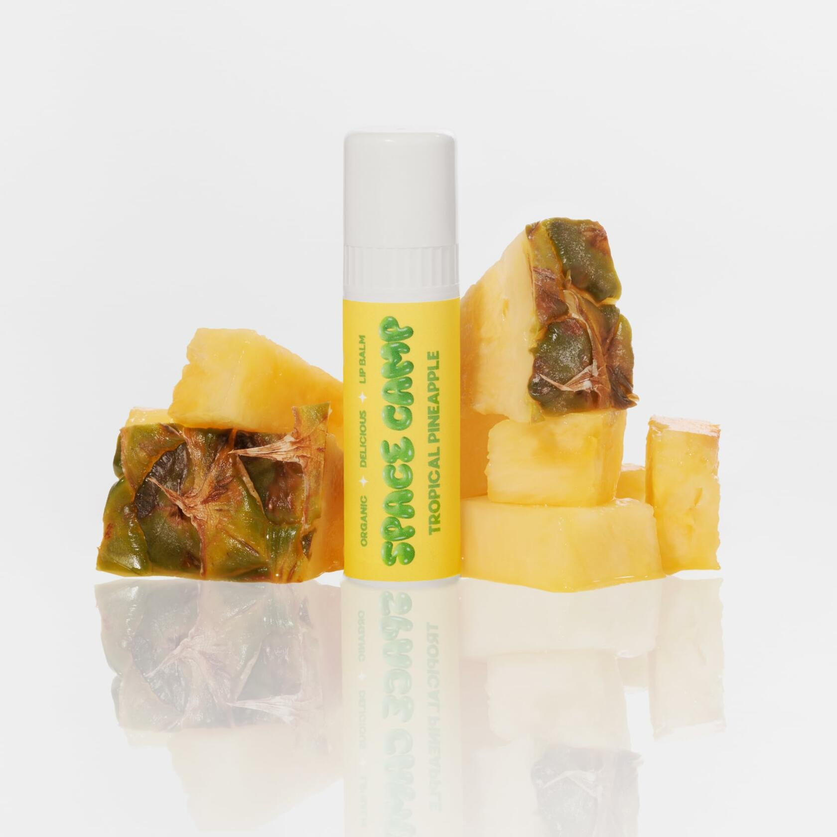 Space Camp Wellness Jumbo Lip Balm Tropical Pineapple Organic 2 Pack