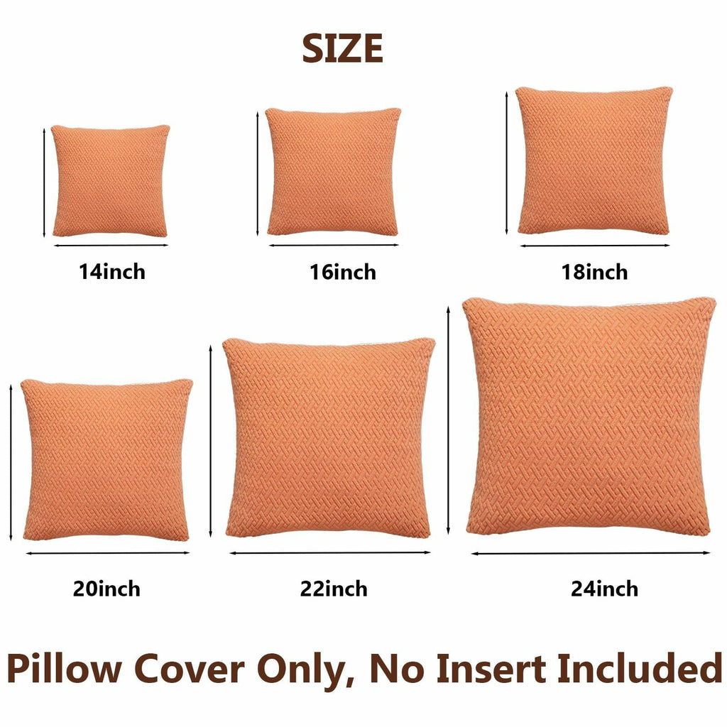 Yoovat Throw Pillow Cover Texture Blue 16x16 Inch Waterproof Durable